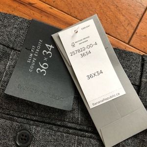 NEW - mens wool slim dress pants from Banana Republic